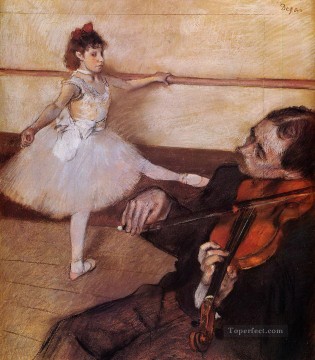 Edgar Degas Painting - la lección de baile 1879 Edgar Degas